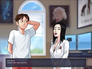 Sexy Schulmädchen mit großen Brüsten masturbiert im Klassenzimmer