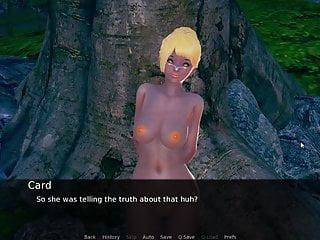 Kleine Asiatin zieht sich im Wald aus